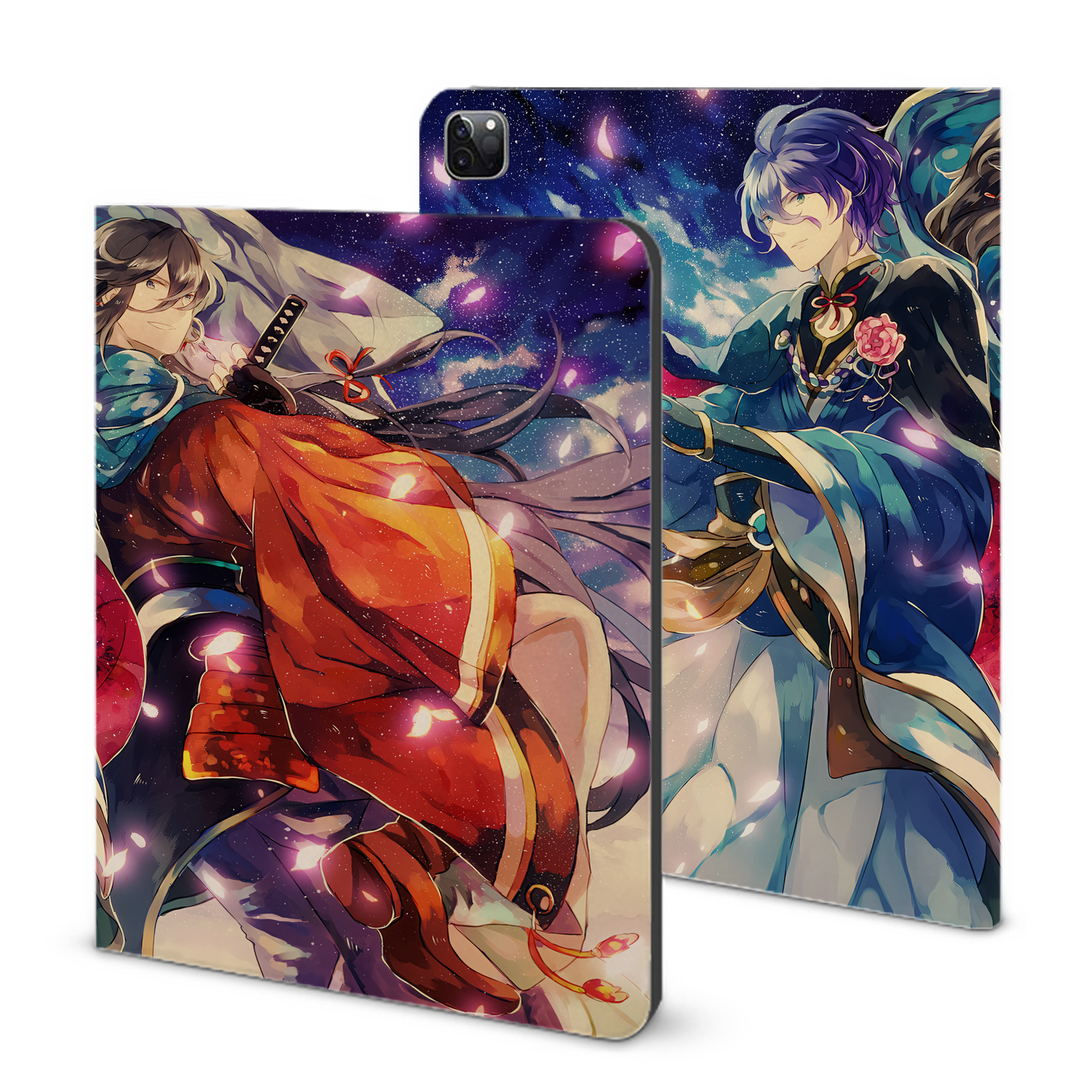 （画像用） 刀剣乱舞 Touken Ranbu IPad ケース ブック型 PUレザー TPU 耐衝撃 軽量 薄型 ペン収納なし 全面保護 IPad 各モデル対応